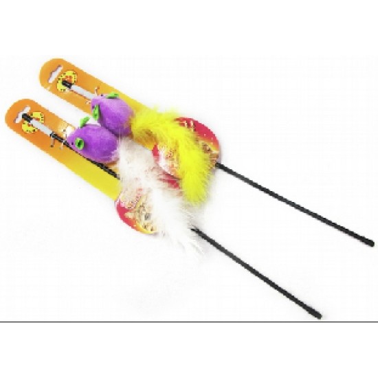 Cat stick mouse W/tail