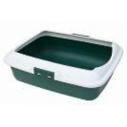 CAT LITTER TRAY WITH RIM