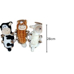 28CM 3 DESIGNS OF COW,TIGER,SHEEP MIXED